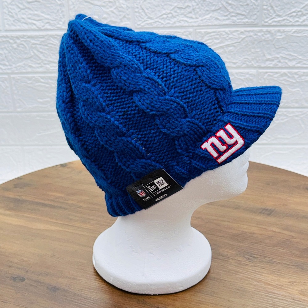 RARE DEADSTOCK NWT! New Era NY Giants  "Arctic Blast" Cable Knit Visor Beanie